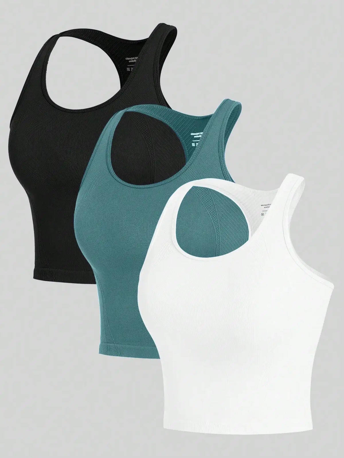 RibMove 3-Pack Crop Tops