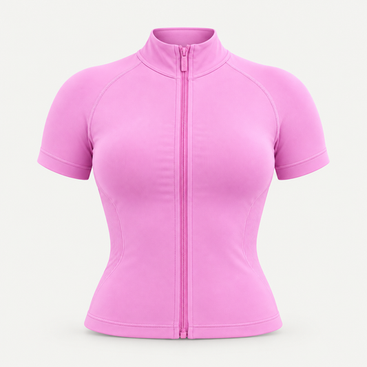 Short Sleeve Zip Training Top — 7Core Fit studio cover