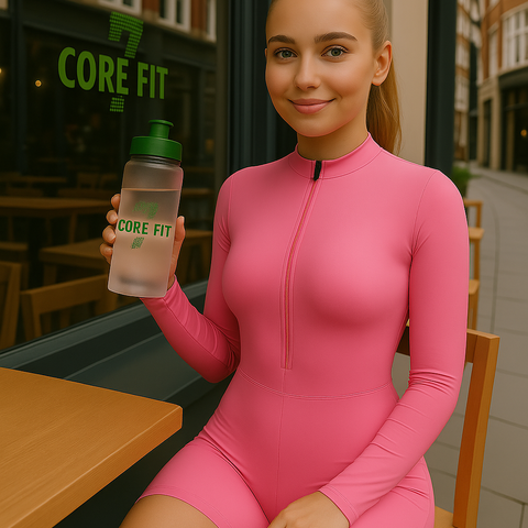 Long Sleeve Zip-Up Fitness Romper