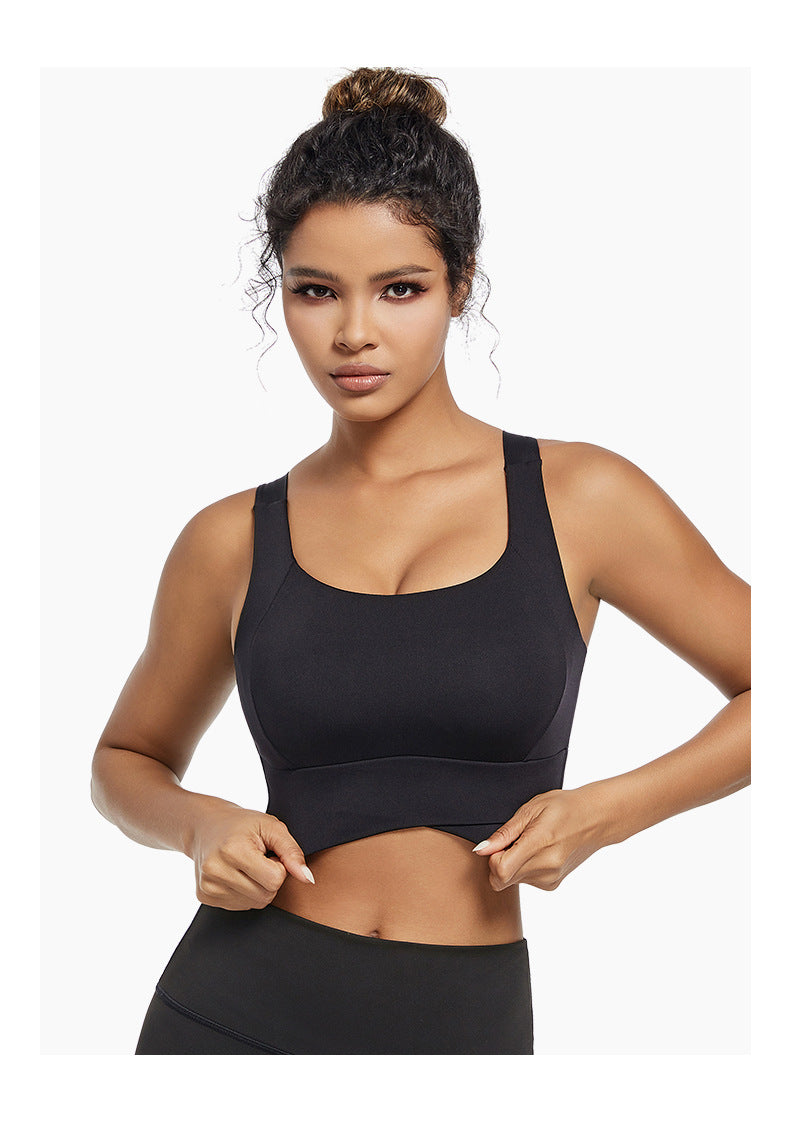 Sports Underwear Women's Fitness Running Shockproof Yoga Beauty Vest plus size No Steel Ring Anti-sagging Push-up Sports Bra