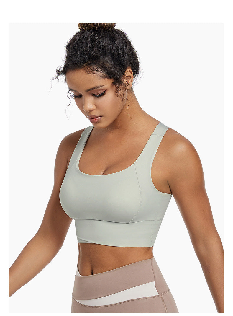 Sports Underwear Women's Fitness Running Shockproof Yoga Beauty Vest plus size No Steel Ring Anti-sagging Push-up Sports Bra