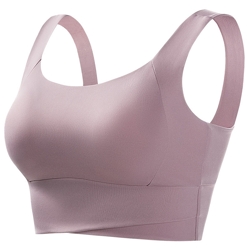 Sports Underwear Women's Fitness Running Shockproof Yoga Beauty Vest plus size No Steel Ring Anti-sagging Push-up Sports Bra