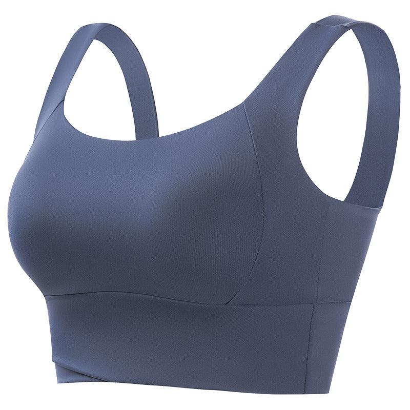 Sports Underwear Women's Fitness Running Shockproof Yoga Beauty Vest plus size No Steel Ring Anti-sagging Push-up Sports Bra