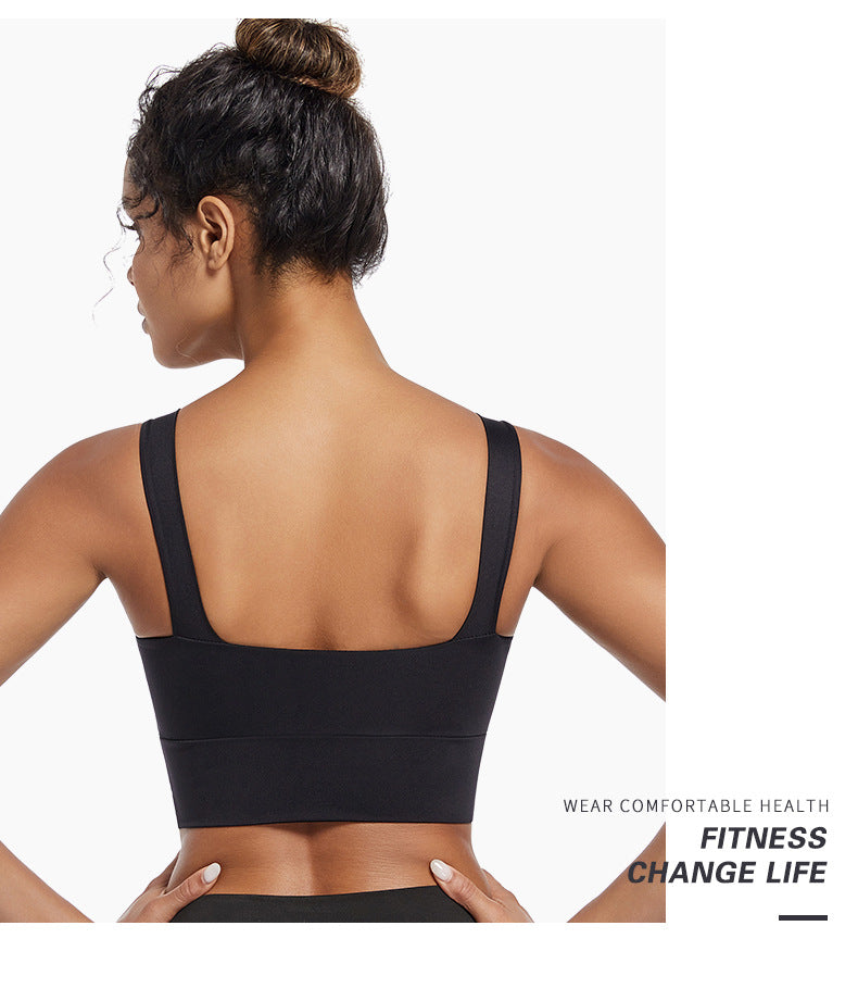 Sports Underwear Women's Fitness Running Shockproof Yoga Beauty Vest plus size No Steel Ring Anti-sagging Push-up Sports Bra