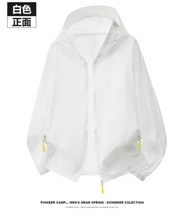 Breathable Anti-UV Sun Protection Coat Fashion Trendy Outdoor Casual OuterwearWomen Summer Ultra Thin Ice Silk Sunscreen Jacket