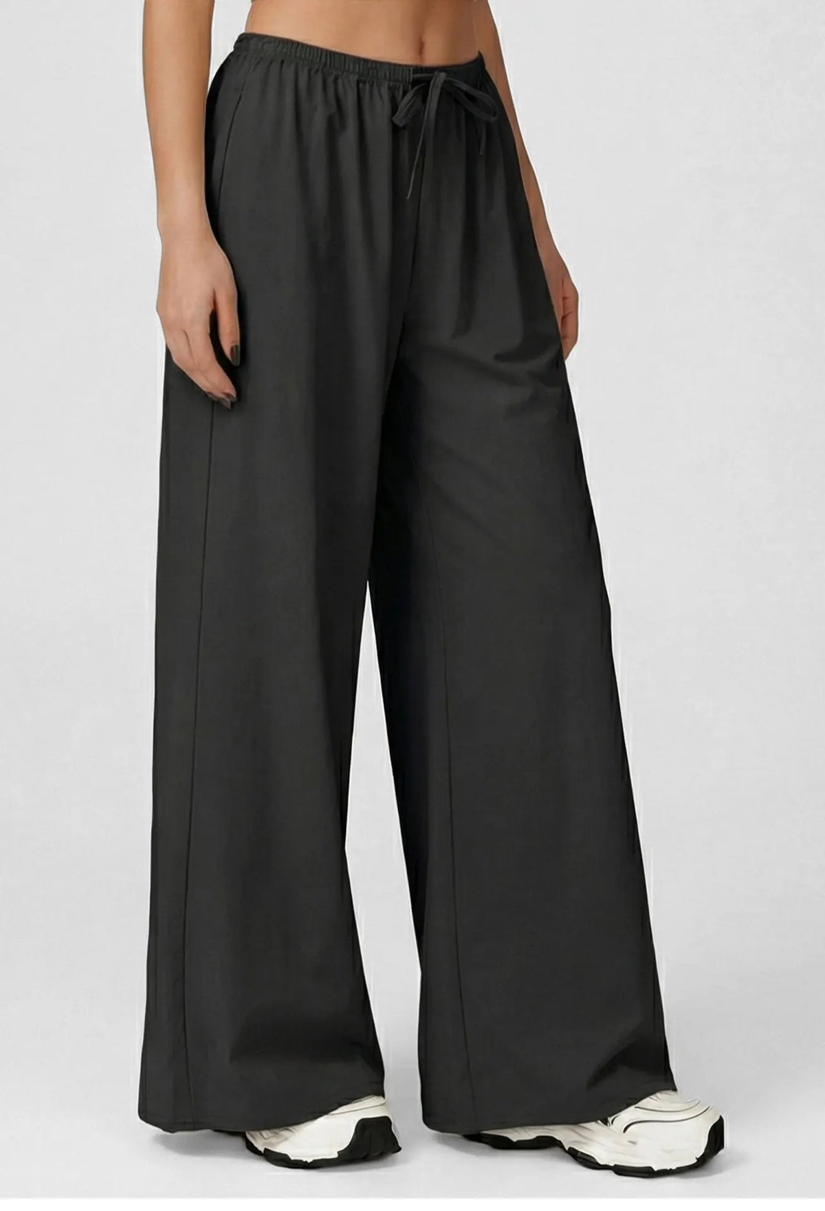 NCLAGEN Yoga Pants Quick-Dry Loose Casual Wide-leg Trousers Brushed Fleece Fit with Drawstring Waist Perfect for Running Fitness