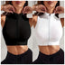High Neck Zip Sports Crop