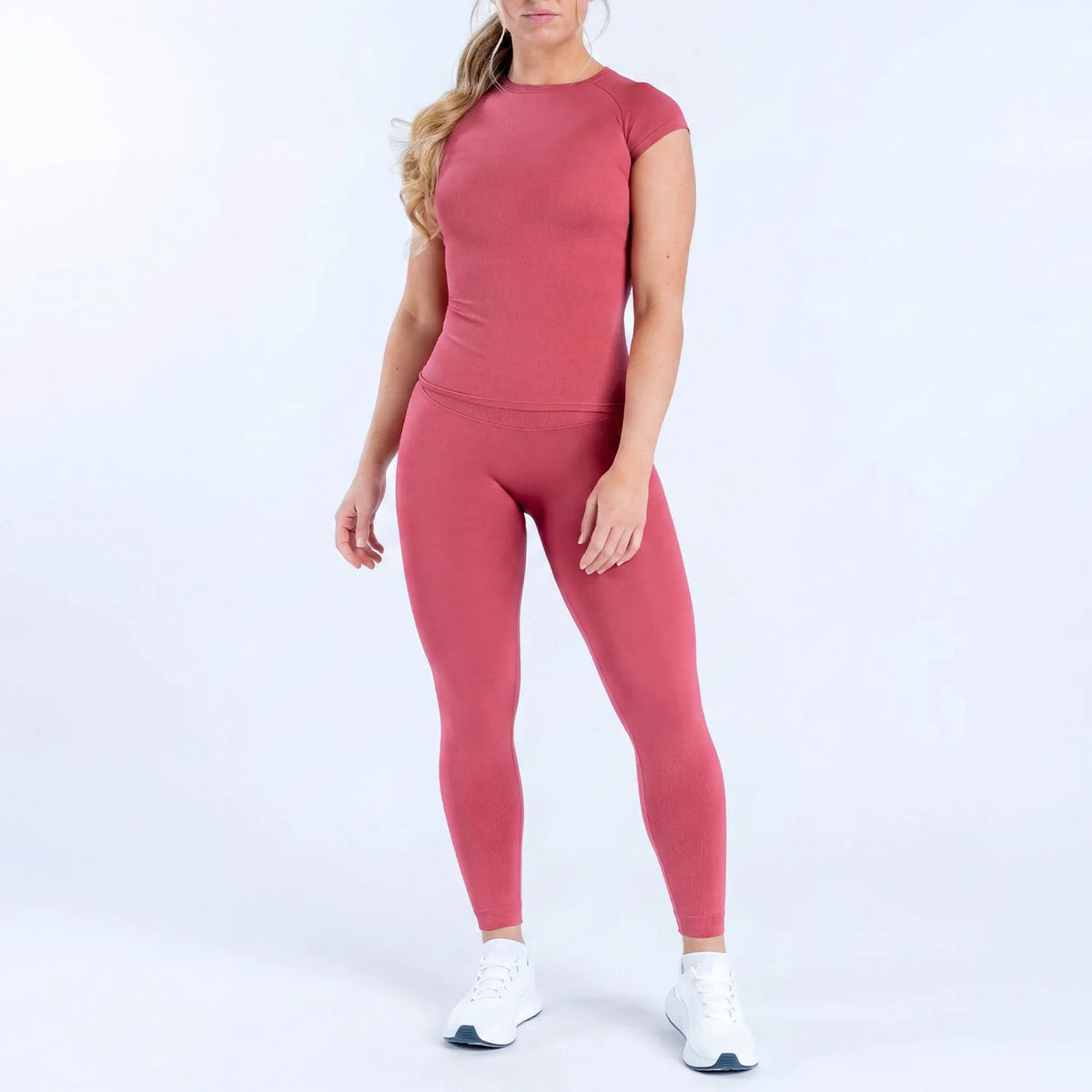 NCLAGEN Yoga Sets 18 Women Gym Clothes Defy Short Sleeve Top And Defy Leggings 2 Piece Fitness Seamless Suit Workout Sportswear
