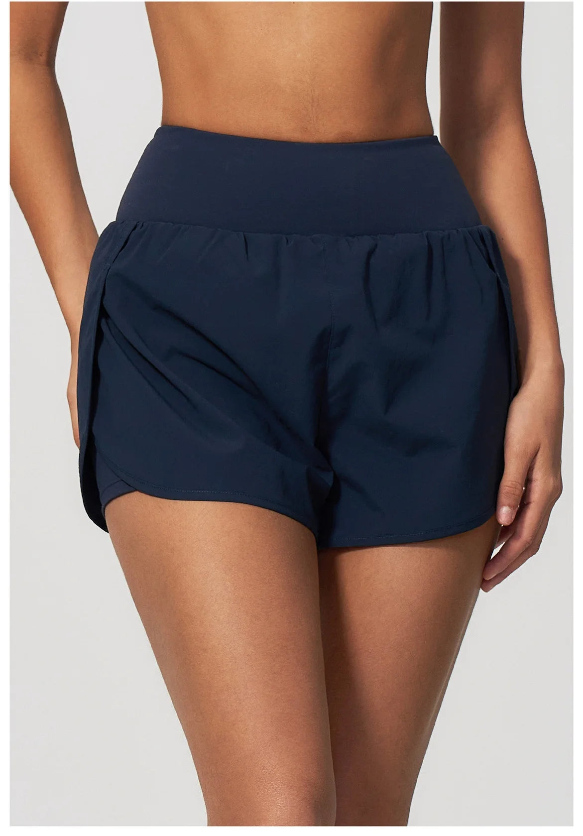 New False Two-piece Sports Shorts Gym Clothes Women Yoga Fitness Short Pants Outdoor Breathable Quick Drying High Waist Tights
