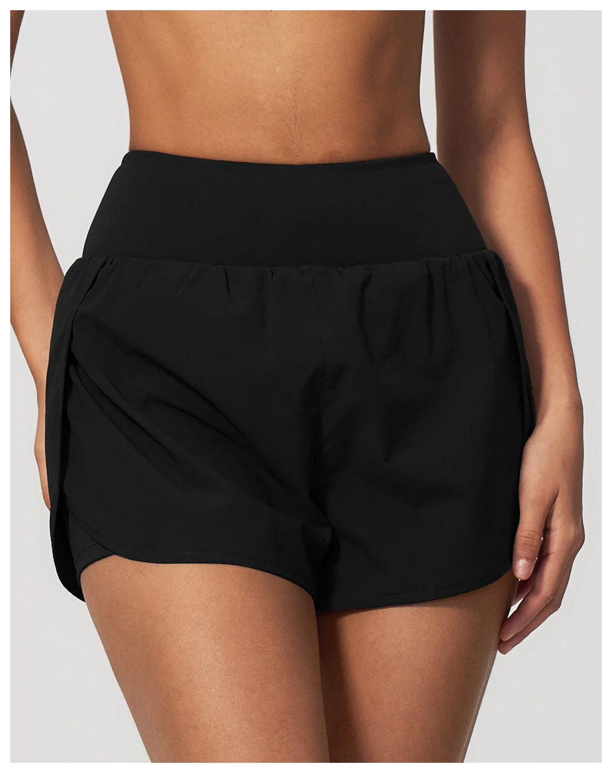 New False Two-piece Sports Shorts Gym Clothes Women Yoga Fitness Short Pants Outdoor Breathable Quick Drying High Waist Tights