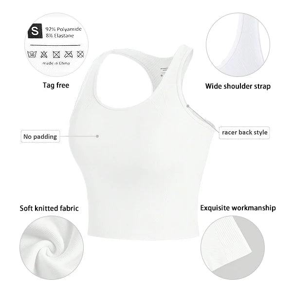 RibMove 3-Pack Crop Tops