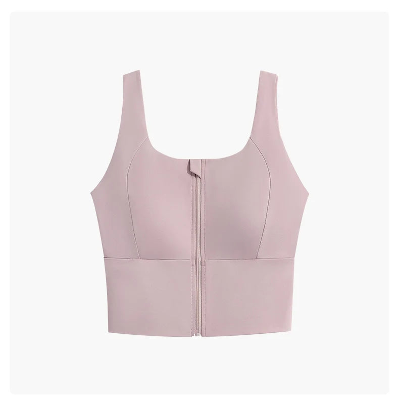 DRUR Women Sport Bra Front Zipper Breathable Yoga Bras Woman Running Tops Workout Underwear Gym Brassiere Sportswear 2025 New