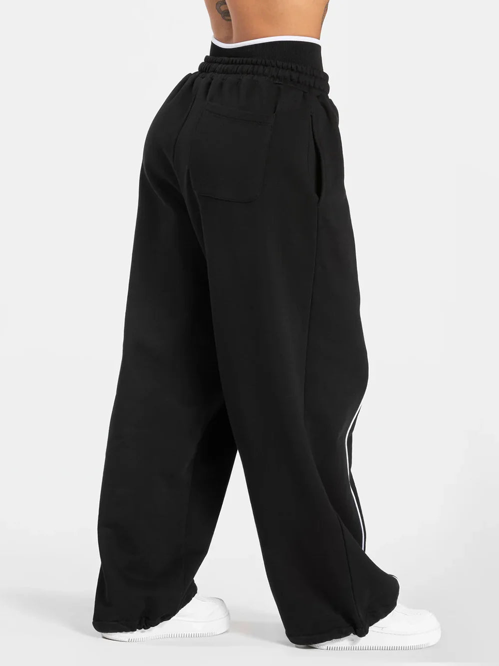 Contrast Wide Leg Joggers
