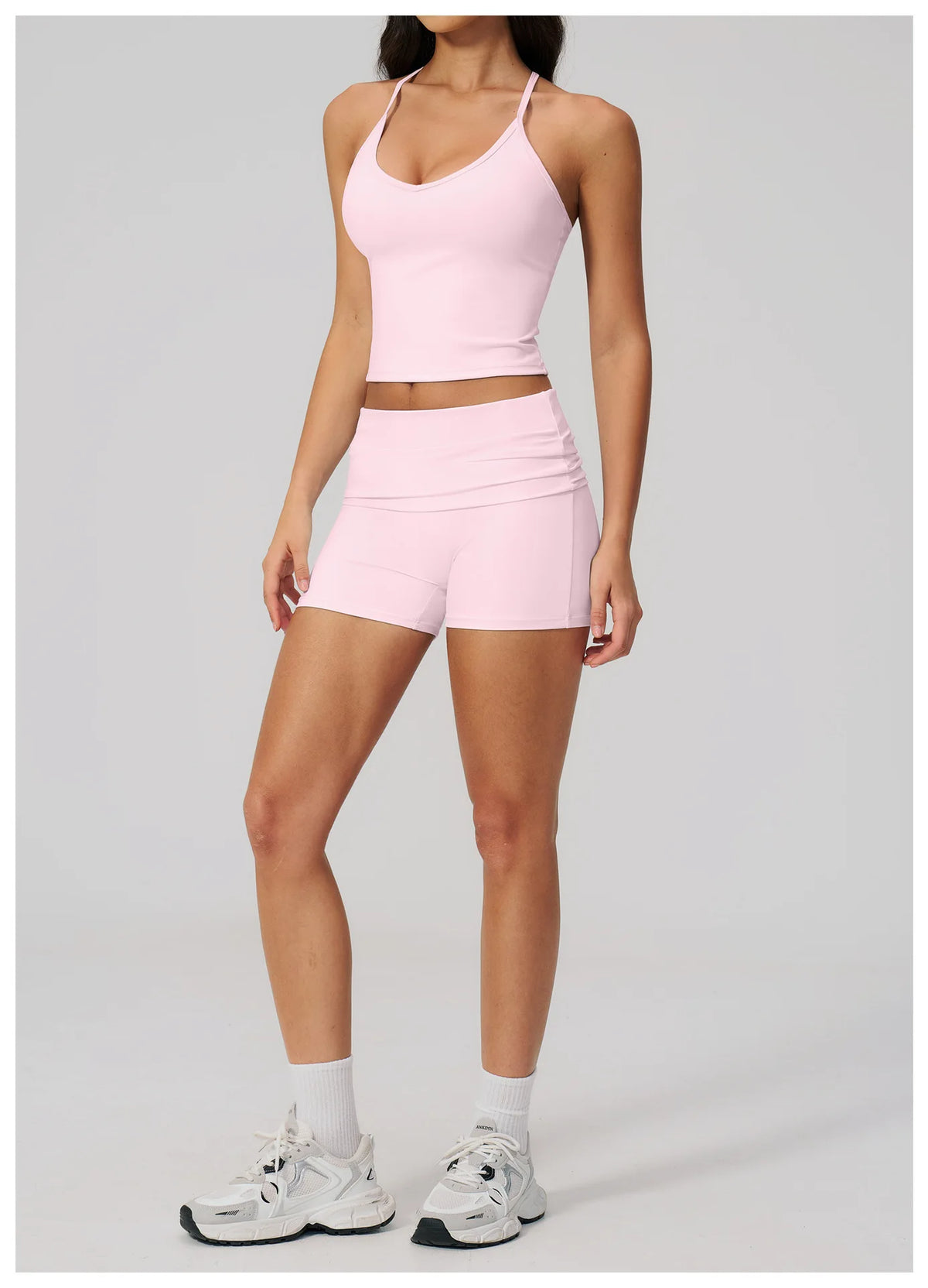 NCLAGEN Yoga Set 2 Piece Naked Feel Soft Women Gym Clothes Tank Top And Shorts Fitness Suit Workout Sportswear Speed Activewear