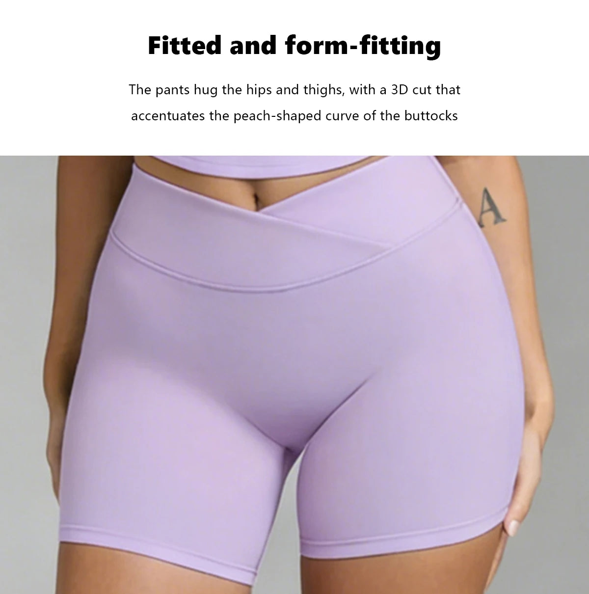 Women Sports Shorts Cross High Waist Elasticity Tight Fitting Yoga Shorts Quick Dry Breathable Moisture Wicking Fitness Pants