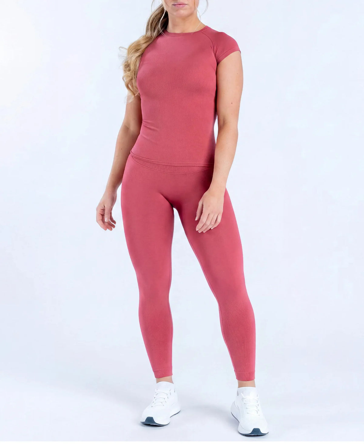 NCLAGEN Yoga Sets 18 Women Gym Clothes Defy Short Sleeve Top And Defy Leggings 2 Piece Fitness Seamless Suit Workout Sportswear