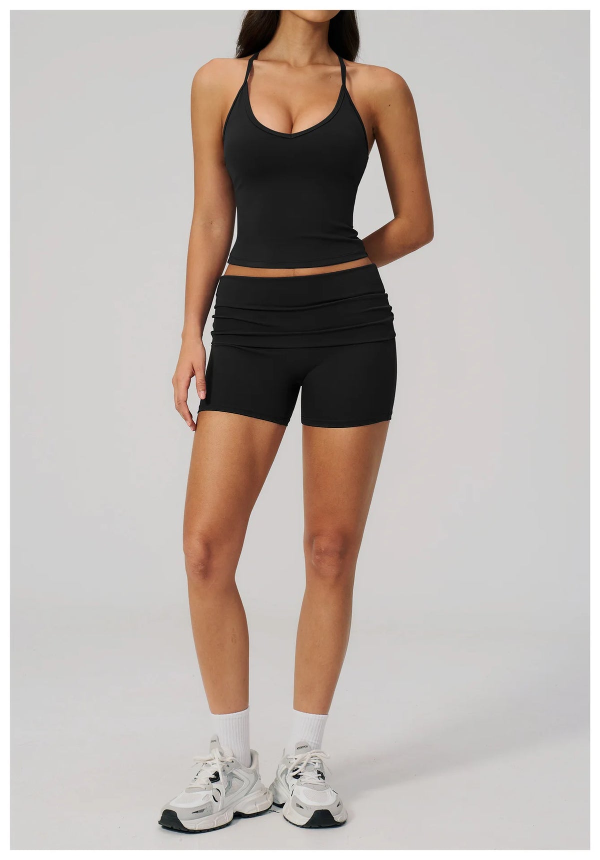 NCLAGEN Yoga Set 2 Piece Naked Feel Soft Women Gym Clothes Tank Top And Shorts Fitness Suit Workout Sportswear Speed Activewear