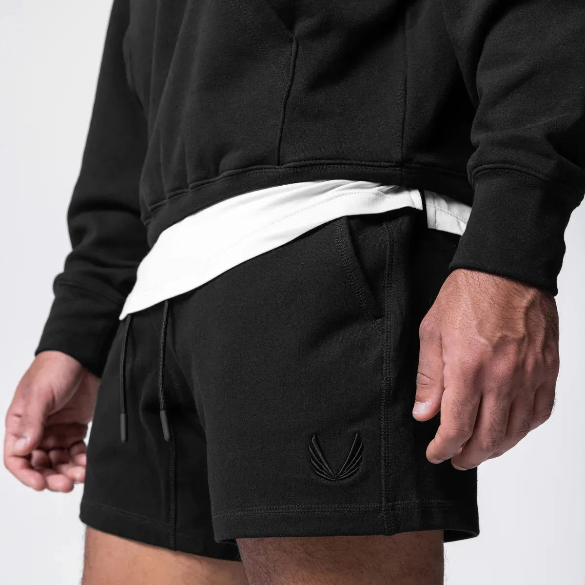CrestLine Embroidered Cotton Shorts