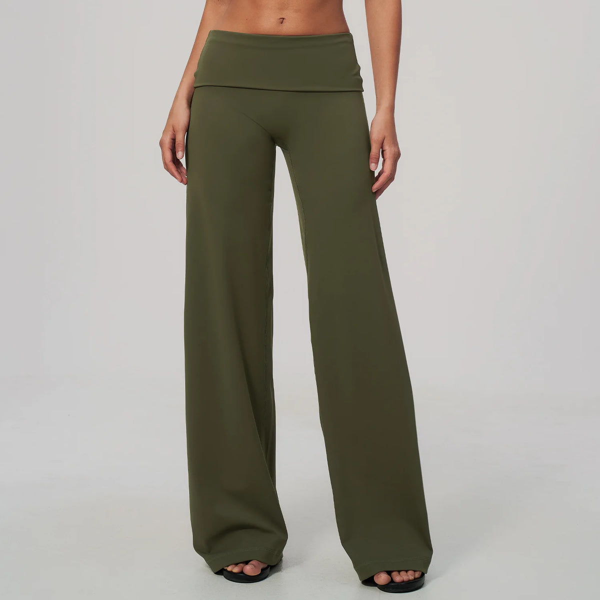 Fold Over Wide Leg Pants