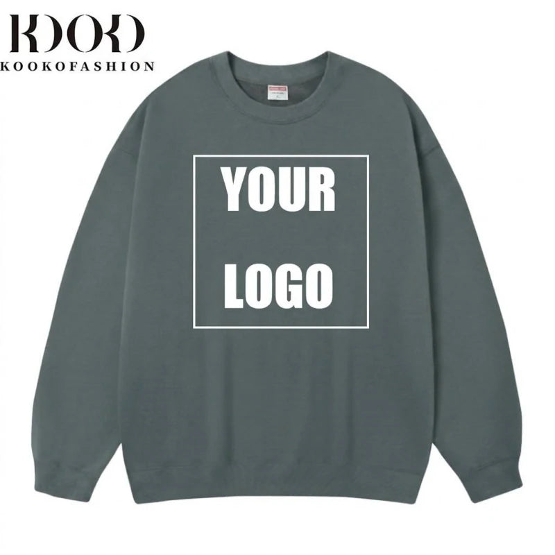 Customize Your Own Design with Printed embroidery Hoodie for Men and Women DIY Your Favorite Photo Logo Sweatshirt Unisex Hoodie