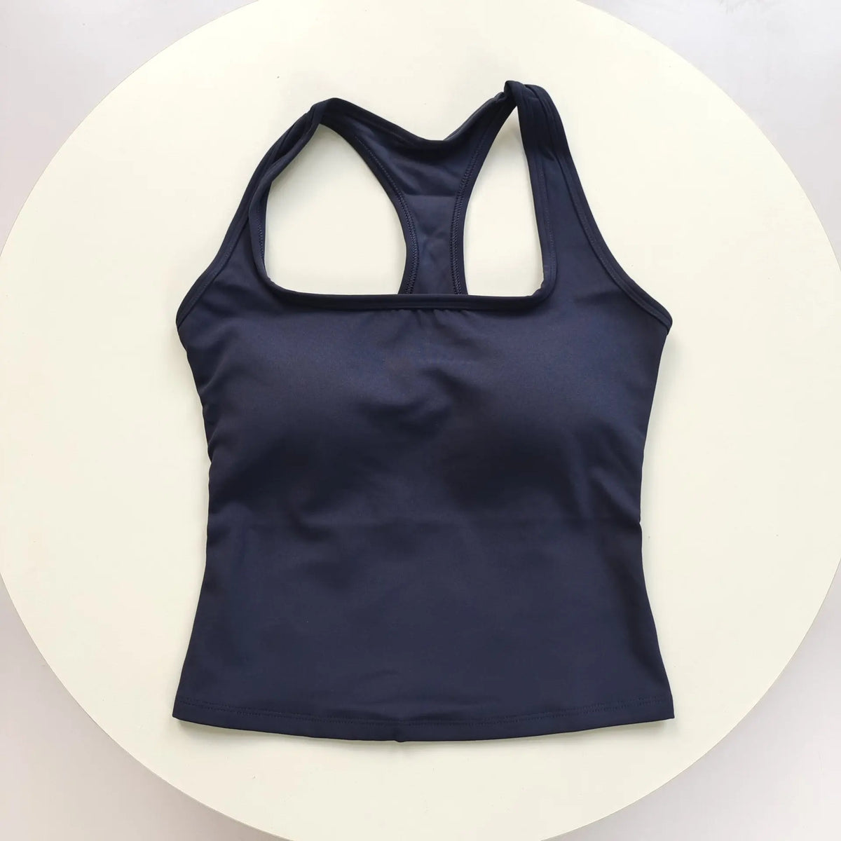 Women's Square Neck Racerback Sports Bra Fixed Pads Shockproof for Yoga Pilates Running Gym