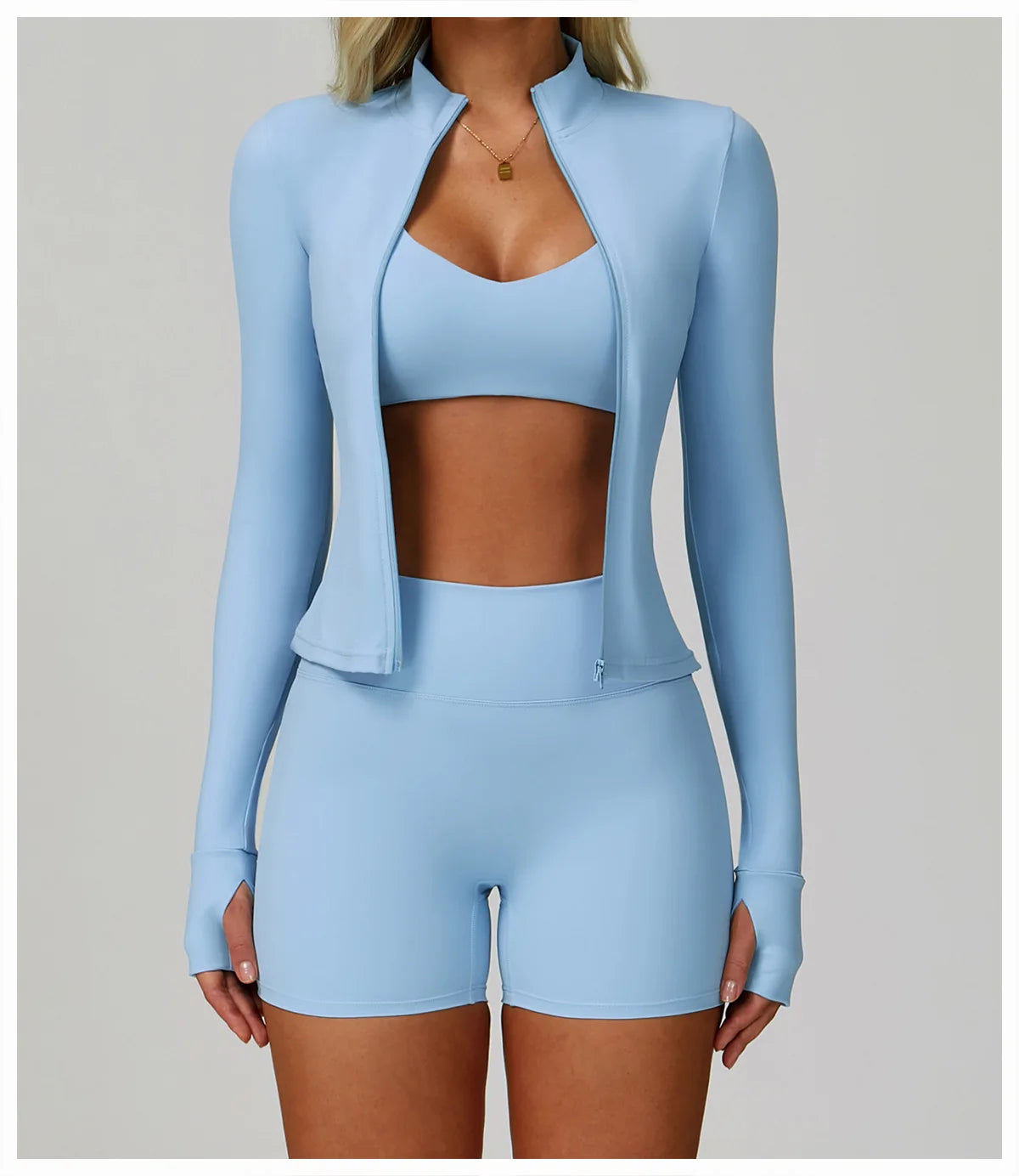 NCLAGEN Gym Sports Top Women Zip Tight Long Sleeve  Naked Feel Fitness Jacket Training Quick Dry Breathable Running Yoga Blouse