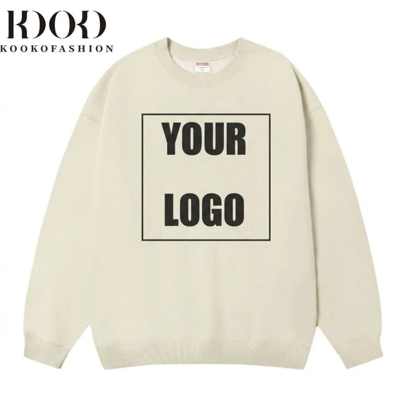 Customize Your Own Design with Printed embroidery Hoodie for Men and Women DIY Your Favorite Photo Logo Sweatshirt Unisex Hoodie