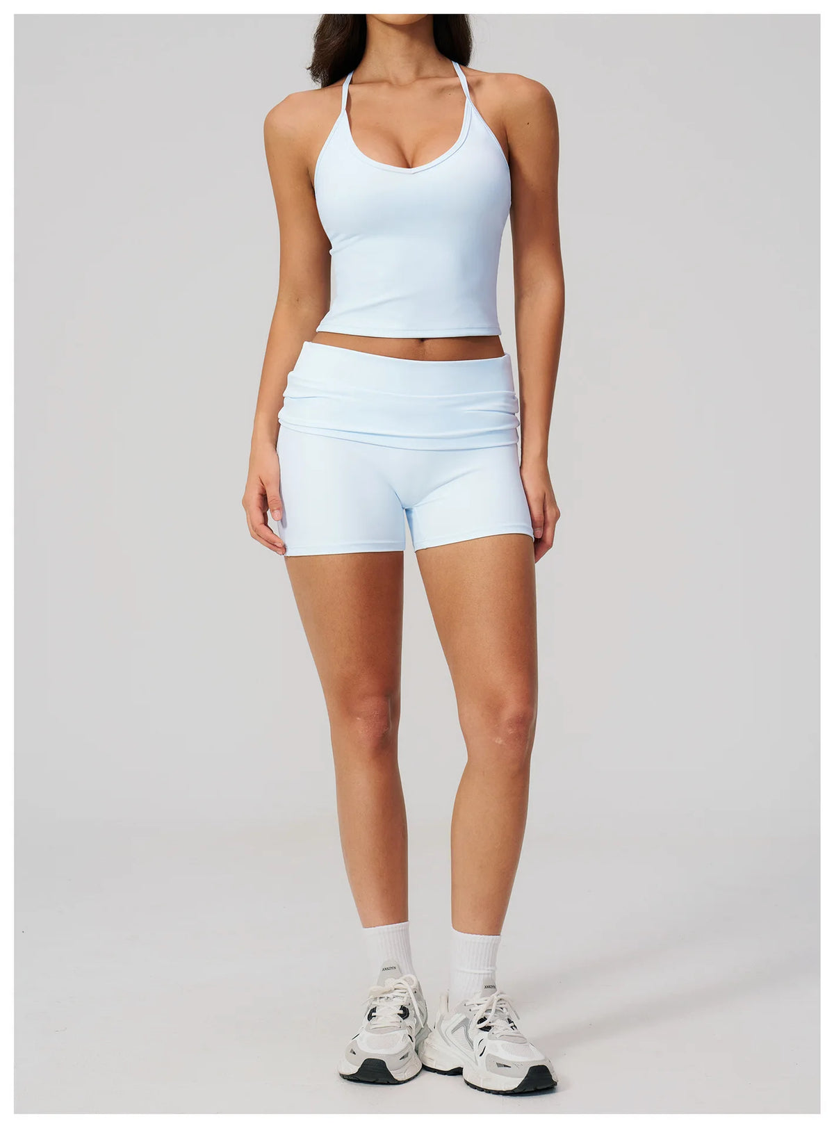 NCLAGEN Yoga Set 2 Piece Naked Feel Soft Women Gym Clothes Tank Top And Shorts Fitness Suit Workout Sportswear Speed Activewear