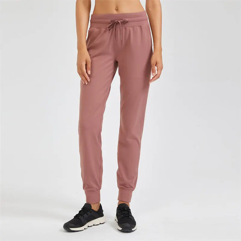 Nepoagym STEP Womens Workout Jogger Running Sweatpants with Pocket Drawstring Relaxed Fit Tapered Joggers Pants for Lounge