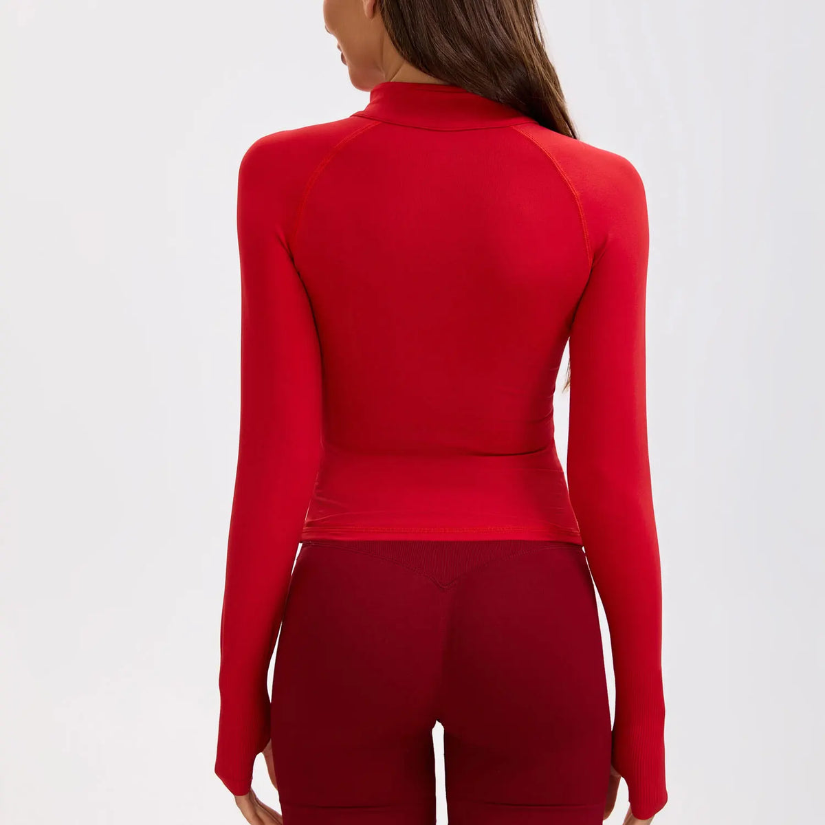 NCLAGEN Half Zippy Gym Top Long Sleeve Running Jacket Women Yoga Pilates Clothing Seamless Sports Shirts Fitness Workout Clothes