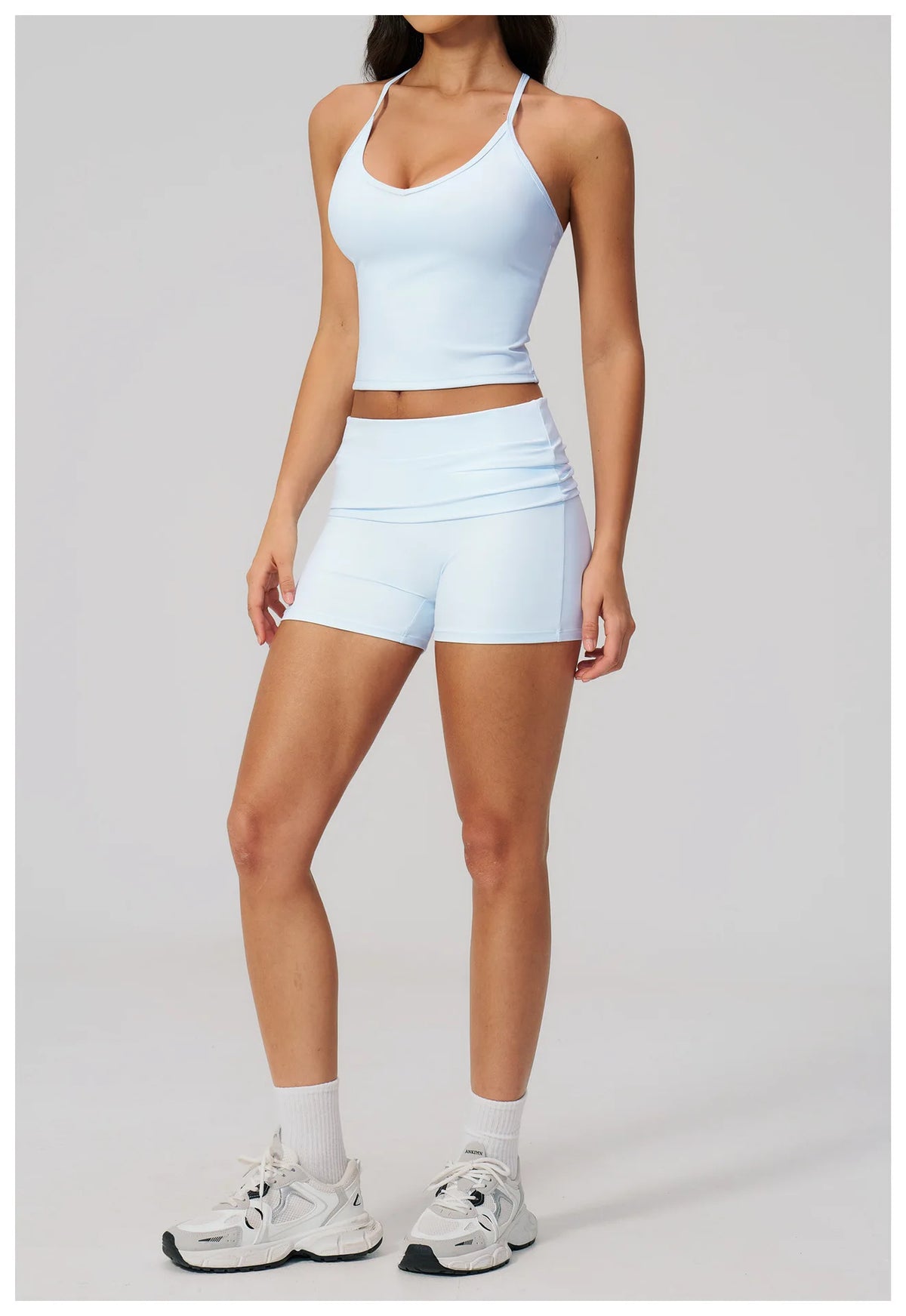 NCLAGEN Yoga Set 2 Piece Naked Feel Soft Women Gym Clothes Tank Top And Shorts Fitness Suit Workout Sportswear Speed Activewear