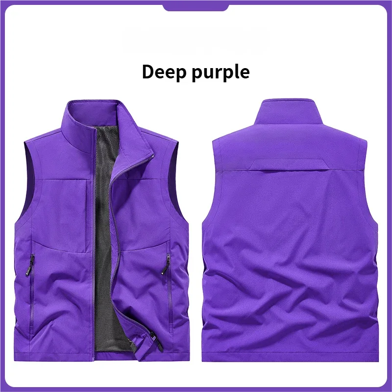 New Summer Men Outdoor Waterproof Quick Drying Cargo 5XL Vests Male Thin Mesh Breathable Waistcoats Climbing Sleeveless Jackets