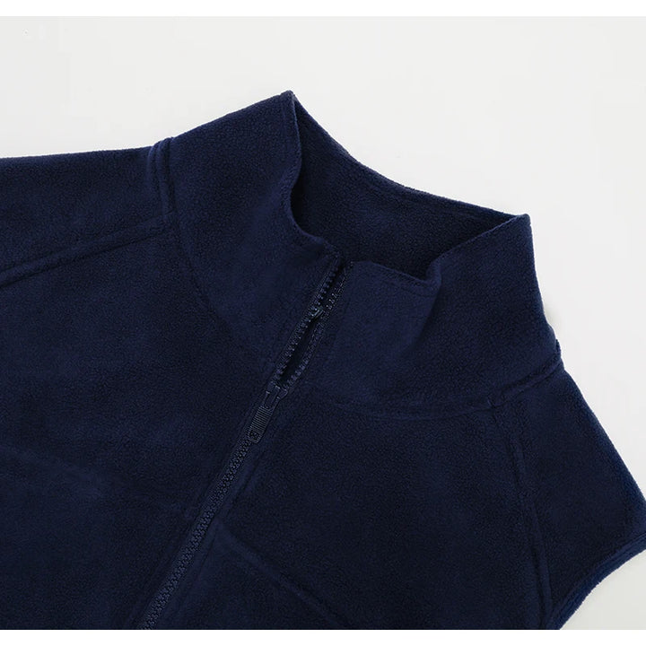 High Neck Velvet Vest