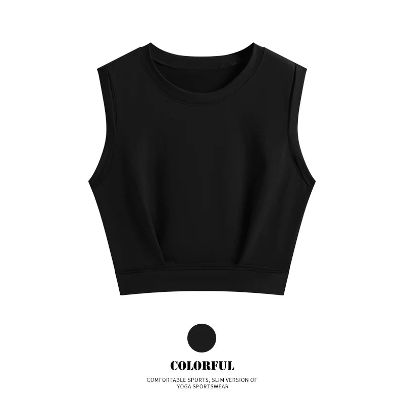 DRUR Women Yoga Tank Top Sleeveless Crop Vest Fitness Shirt Female Gym Clothing Sports Wear Women Vest Active Top Pilates Wear