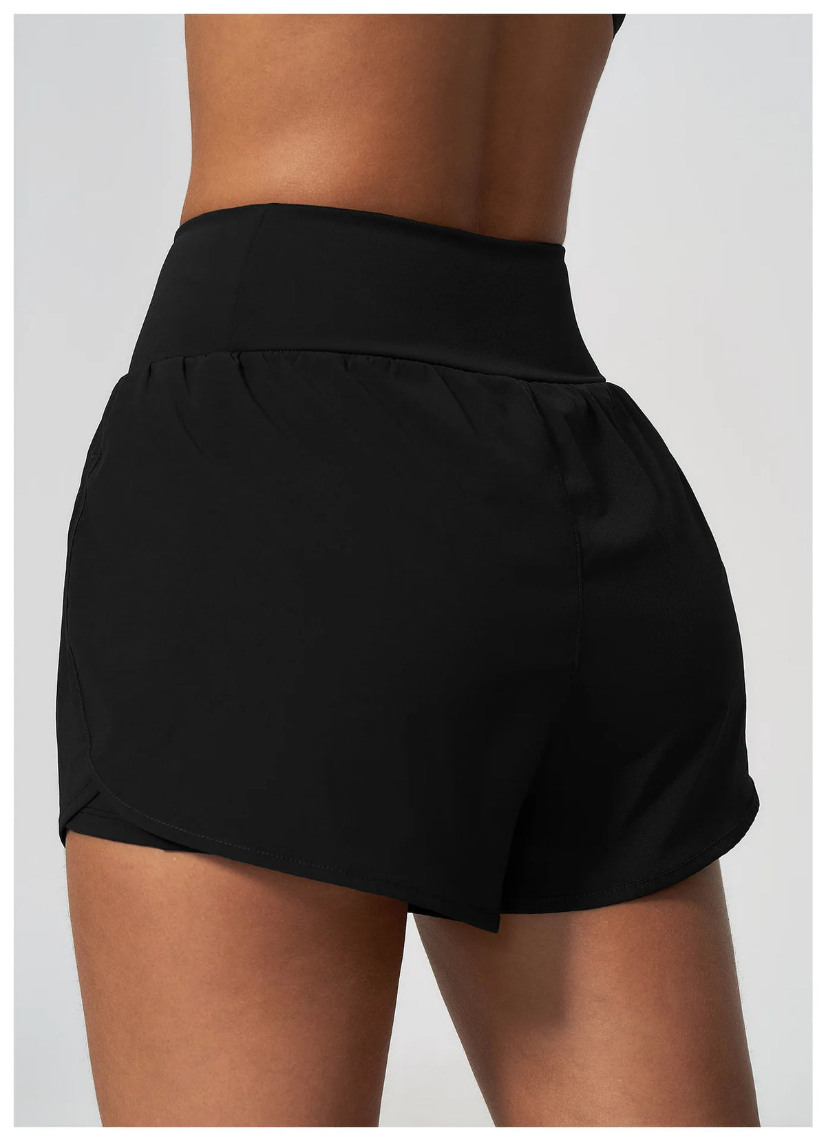 New False Two-piece Sports Shorts Gym Clothes Women Yoga Fitness Short Pants Outdoor Breathable Quick Drying High Waist Tights