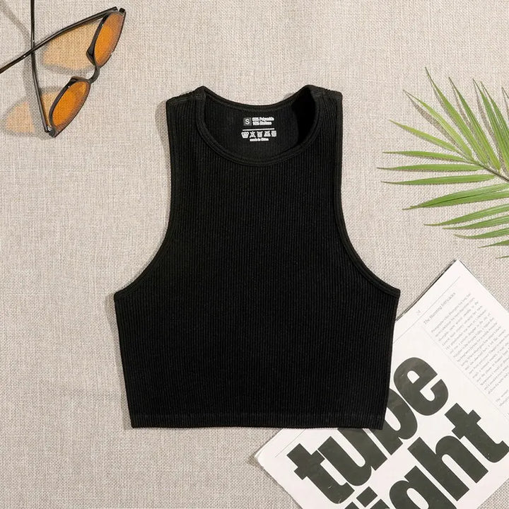 Ribbed Crop Vest