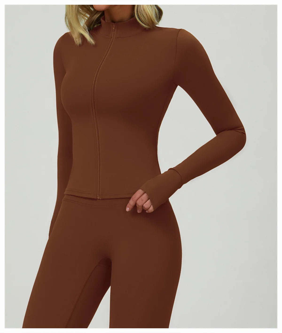 NCLAGEN Gym Sports Top Women Zip Tight Long Sleeve  Naked Feel Fitness Jacket Training Quick Dry Breathable Running Yoga Blouse