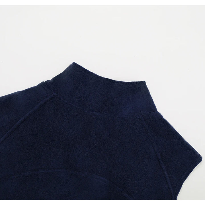 High Neck Velvet Vest