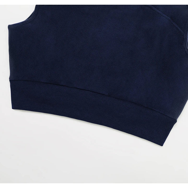 High Neck Velvet Vest