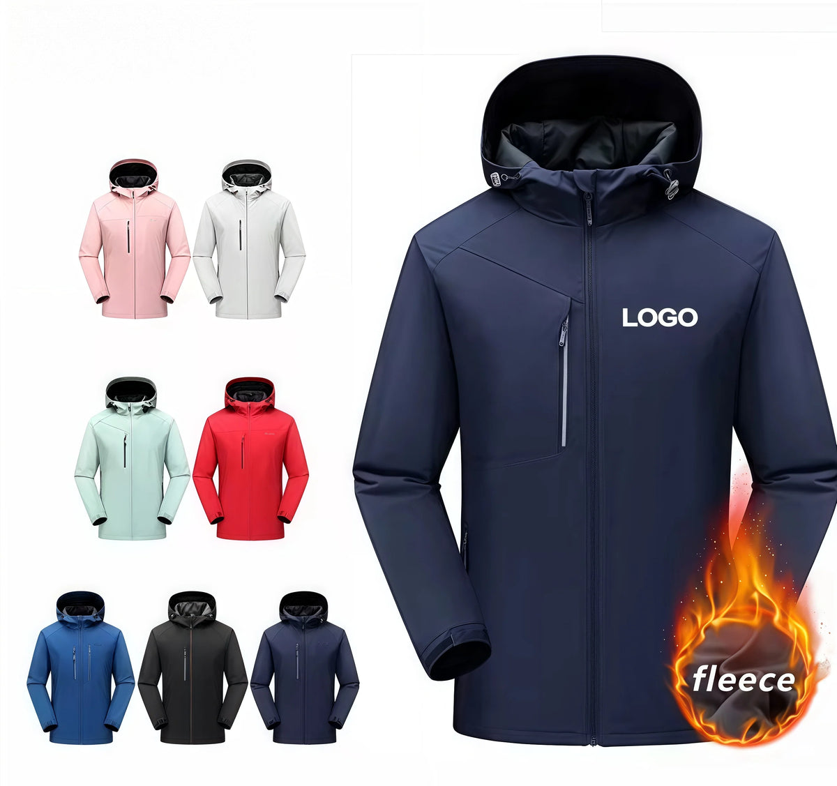 New Thick Polar fleece Coat Winter Men's and Women's Warm Jacket  Outdoor Windproof Jacket Hiking Mountaineering Waterproof