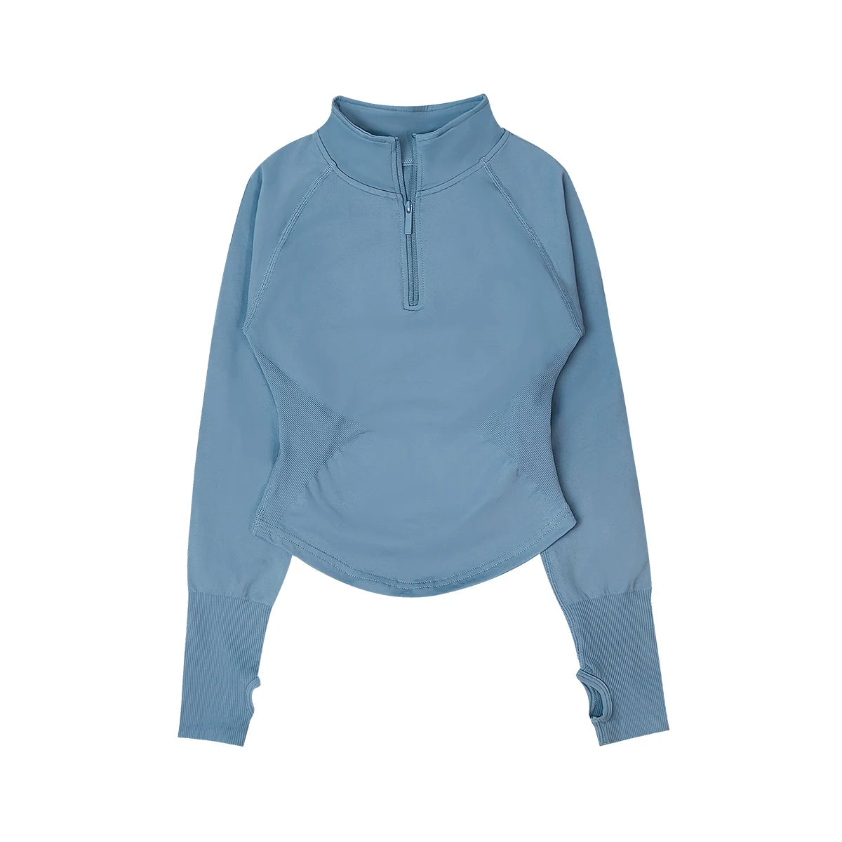 NCLAGEN Half Zippy Gym Top Long Sleeve Running Jacket Women Yoga Pilates Clothing Seamless Sports Shirts Fitness Workout Clothes