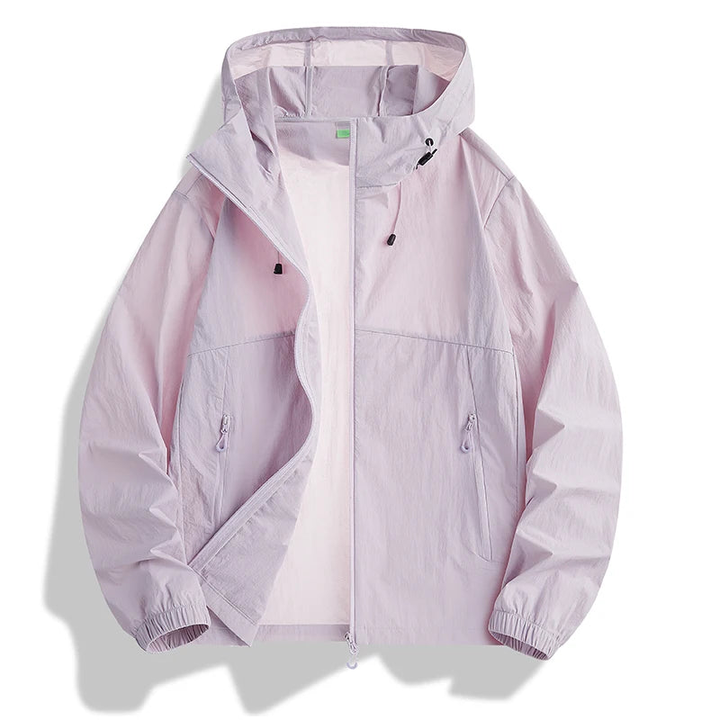 NewHigh-Quality Thin Sun Protection Clothing For Couples, Ice Silk Skin Clothing, Outdoor Snti-UV Jacket