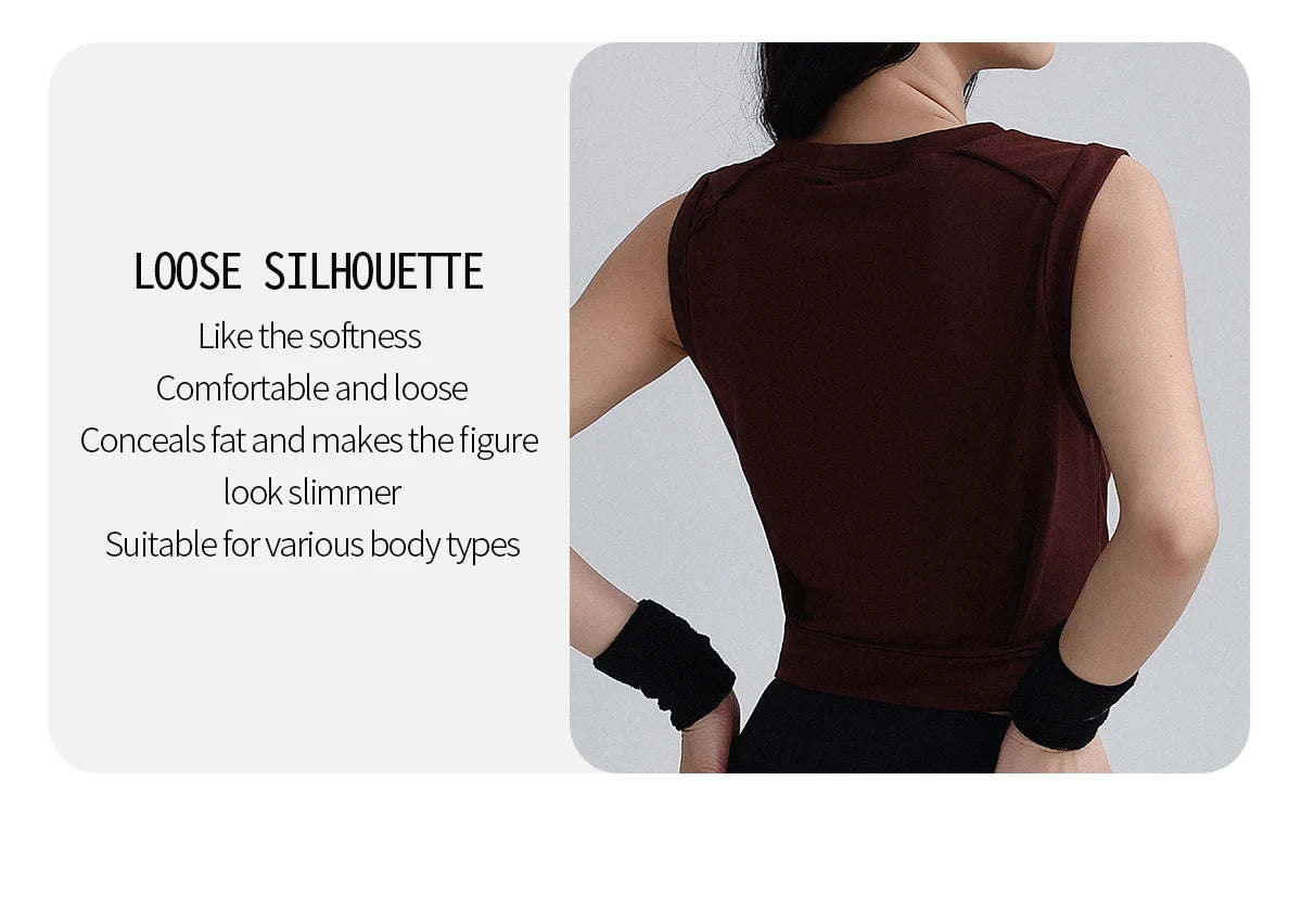 DRUR Women Yoga Tank Top Sleeveless Crop Vest Fitness Shirt Female Gym Clothing Sports Wear Women Vest Active Top Pilates Wear