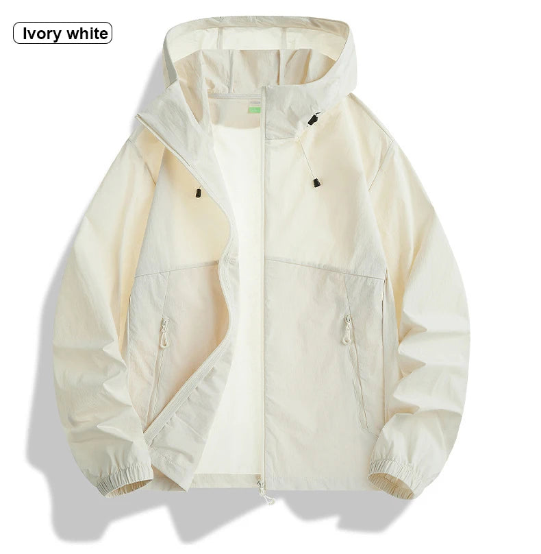 NewHigh-Quality Thin Sun Protection Clothing For Couples, Ice Silk Skin Clothing, Outdoor Snti-UV Jacket