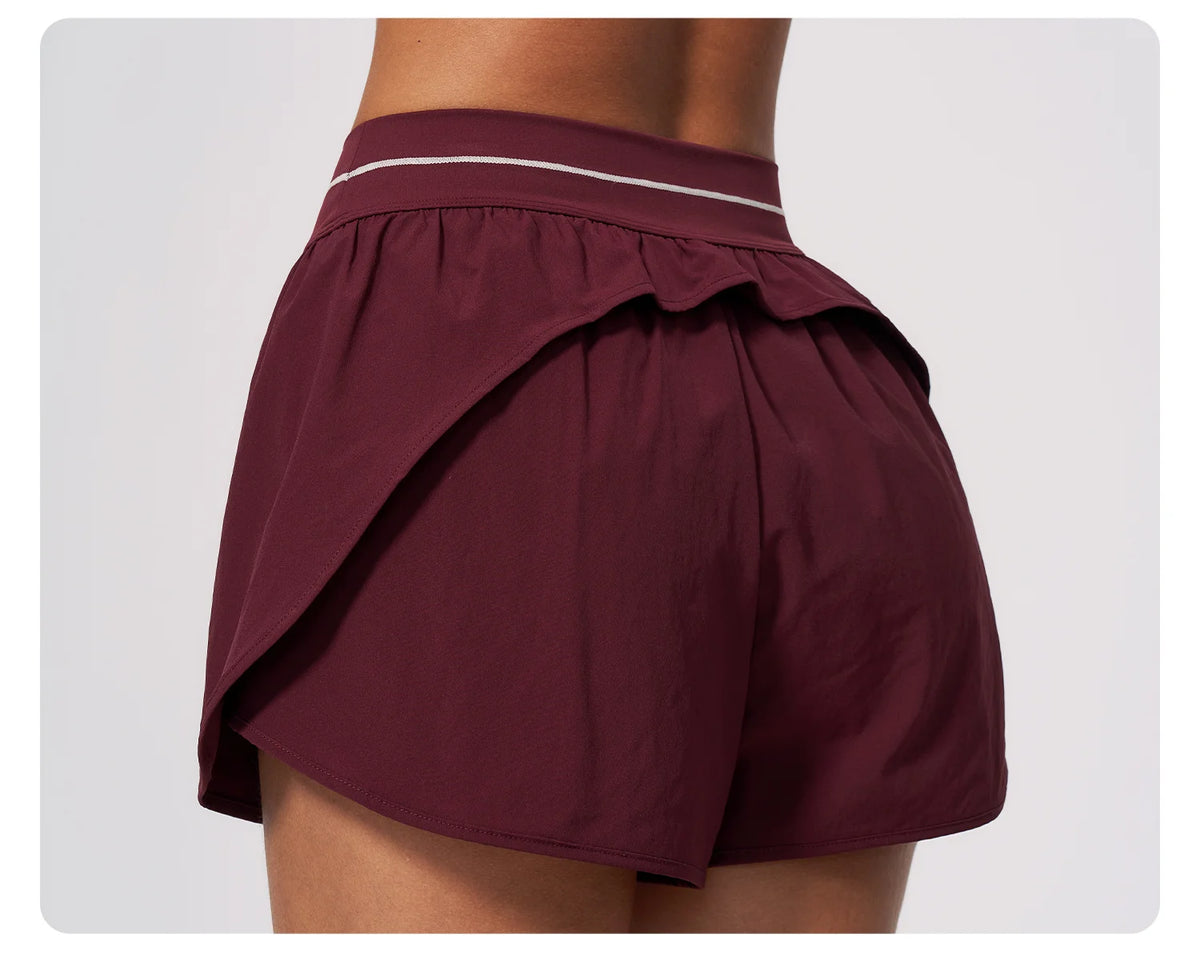Summer Wide Leg Yoga Shorts Women's High Waist Fitness Sports Shorts Running Cycling Short Leggings Female Gym Workout Shorts