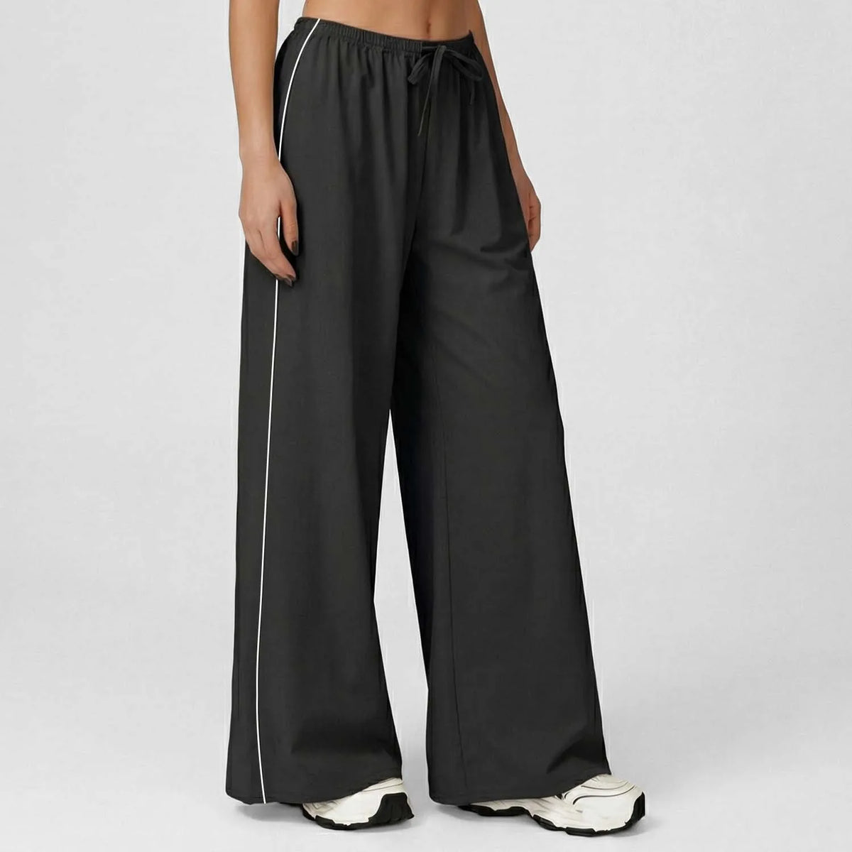 NCLAGEN Yoga Pants Quick-Dry Loose Casual Wide-leg Trousers Brushed Fleece Fit with Drawstring Waist Perfect for Running Fitness