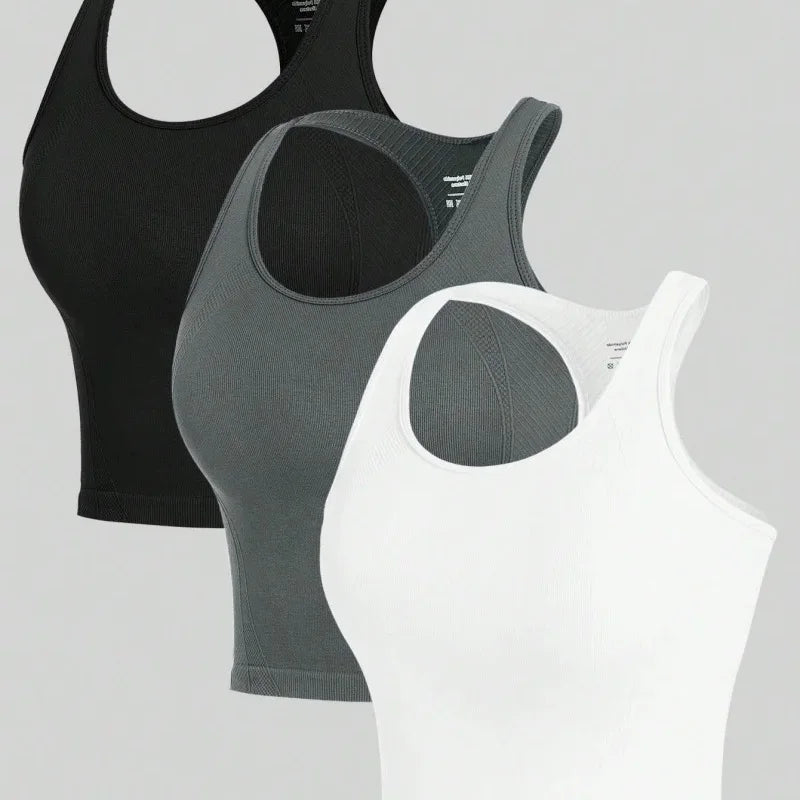 RibMove 3-Pack Crop Tops