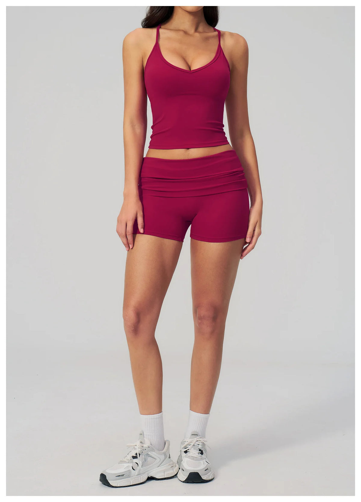 NCLAGEN Yoga Set 2 Piece Naked Feel Soft Women Gym Clothes Tank Top And Shorts Fitness Suit Workout Sportswear Speed Activewear