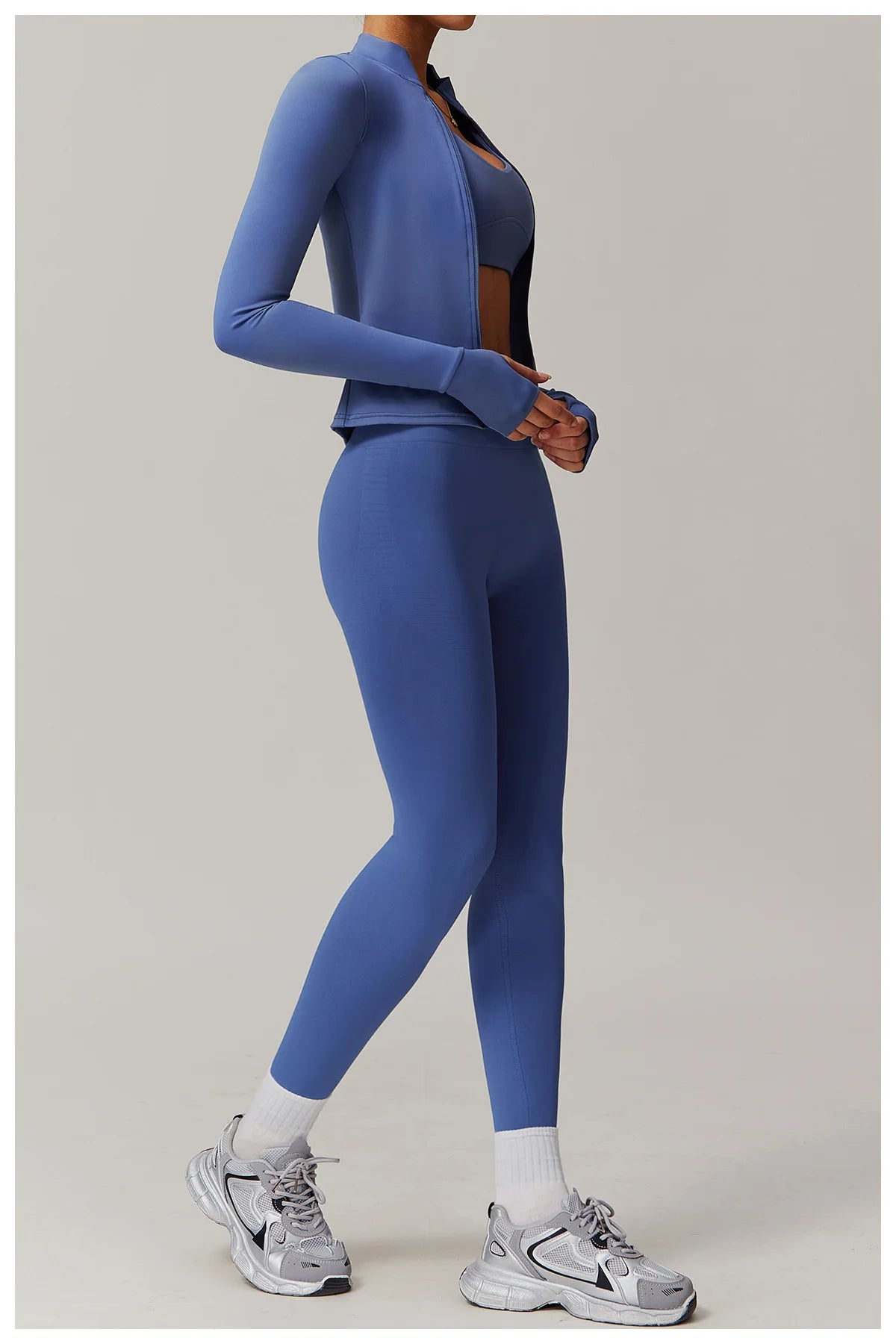 NCLAGEN Gym Sports Top Women Zip Tight Long Sleeve  Naked Feel Fitness Jacket Training Quick Dry Breathable Running Yoga Blouse