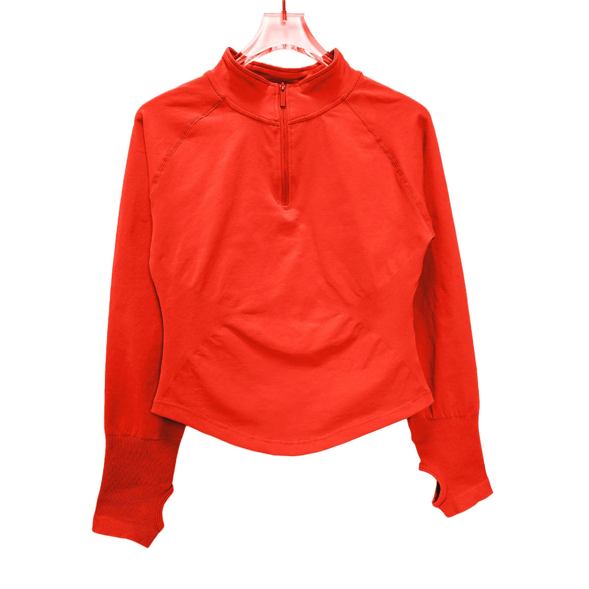 NCLAGEN Gym Clothes Woman Half Zippy Workout Running Fit Jacket Long Sleeve Outdoor Sports Seamless Top Yoga Pilates Clothing